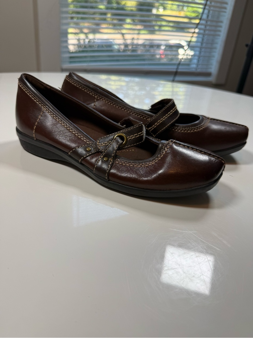 Clark’s Brown Leather Mary Jane’s